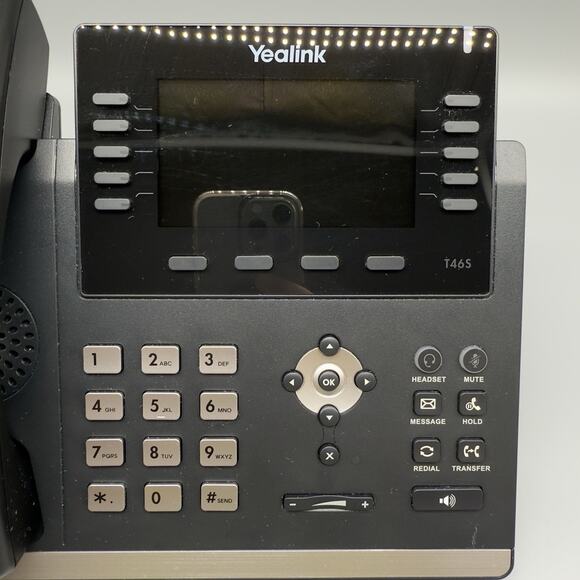 Yealink SIP T46S VoIP IP Business Phone Black Gigabit HD Display Tested - Picture 3 of 10